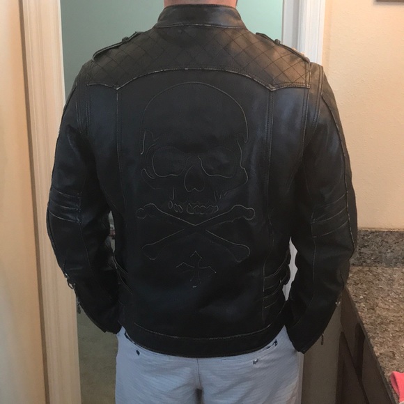 Affliction Limited Edition Leather Skull Jacket